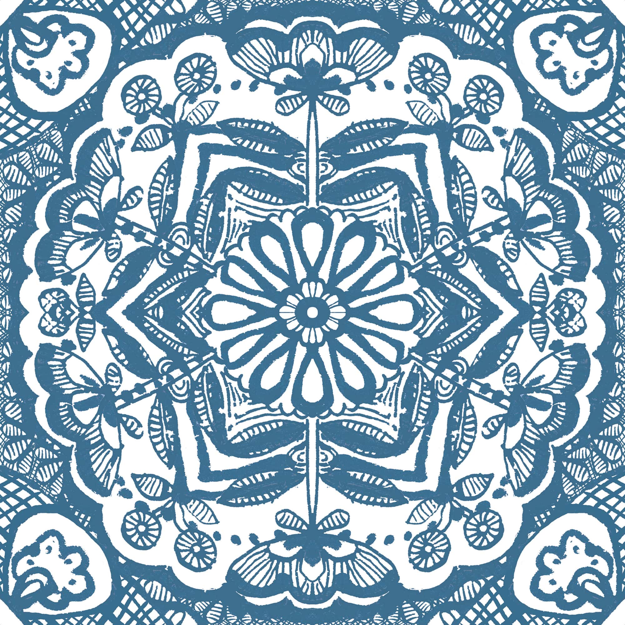 FloorPops Erina Blue Peel & Stick Floor Tiles